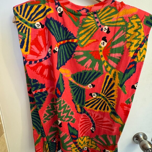 Farm Rio Macaws Coral Graphic T-shirt - Picture 3 of 4